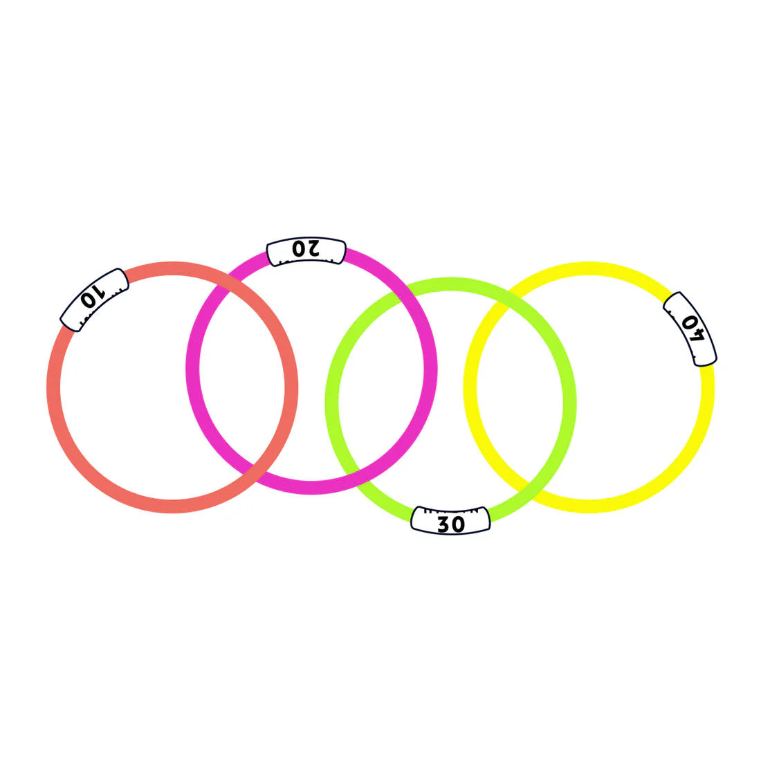 ANILLOS ACUÁTICOS PESO MULTICOLOR X4 - Image 5