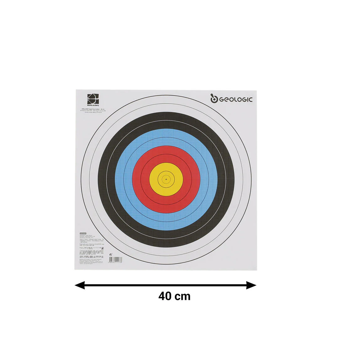 5 Dianas de Papel Para Tiro Con Arco 40X40 CM