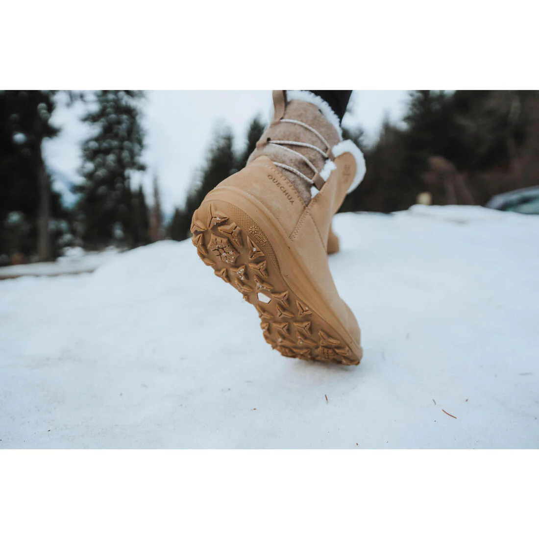 BOTAS DE SENDERISMO NIEVE MUJER NH500 CUERO - Image 9