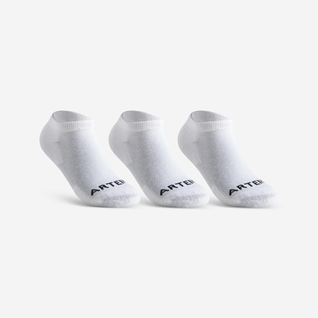 CALCETINES CORTOS DEPORTES RAQUETA NIÑOS ARTENGO RS 100 BLANCO x3 PARES