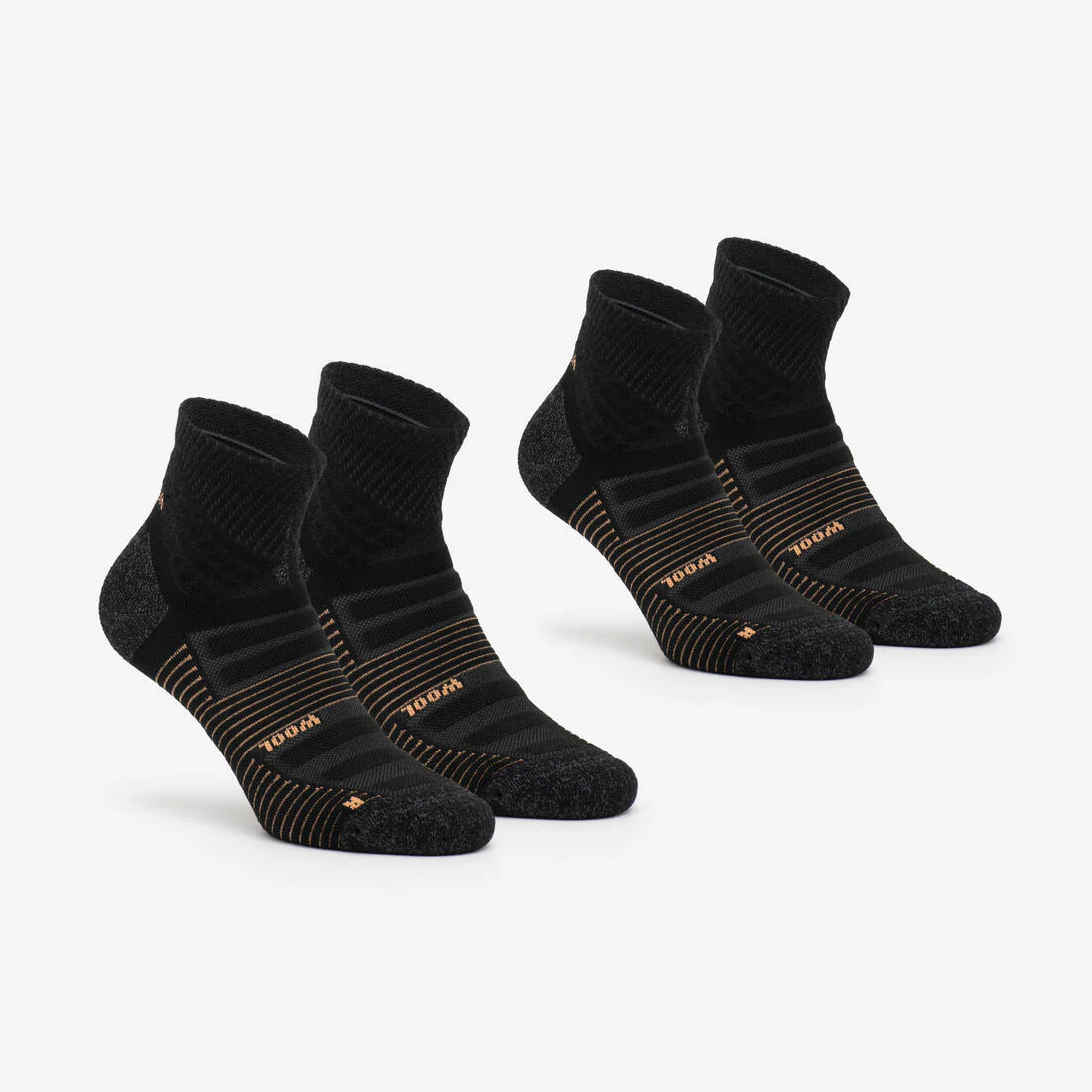 CALCETINES DE SENDERISMO LANA ADULTOS HIKE 900 X2