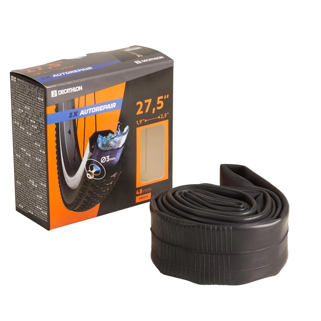 CÁMARA DE AIRE ANTIPINCHAZOS 27,5 X 1,9/2,5 VÁLVULA PRESTA DE 48 MM - Image 3