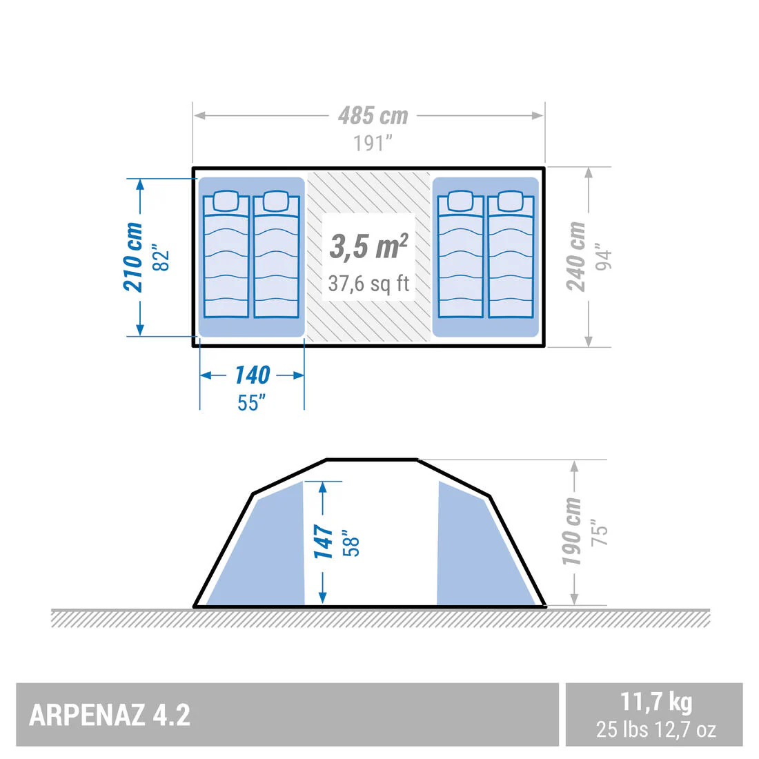 CARPA 4 PERSONAS 2 HABITACIONES ARPENAZ 4.2 - Image 3