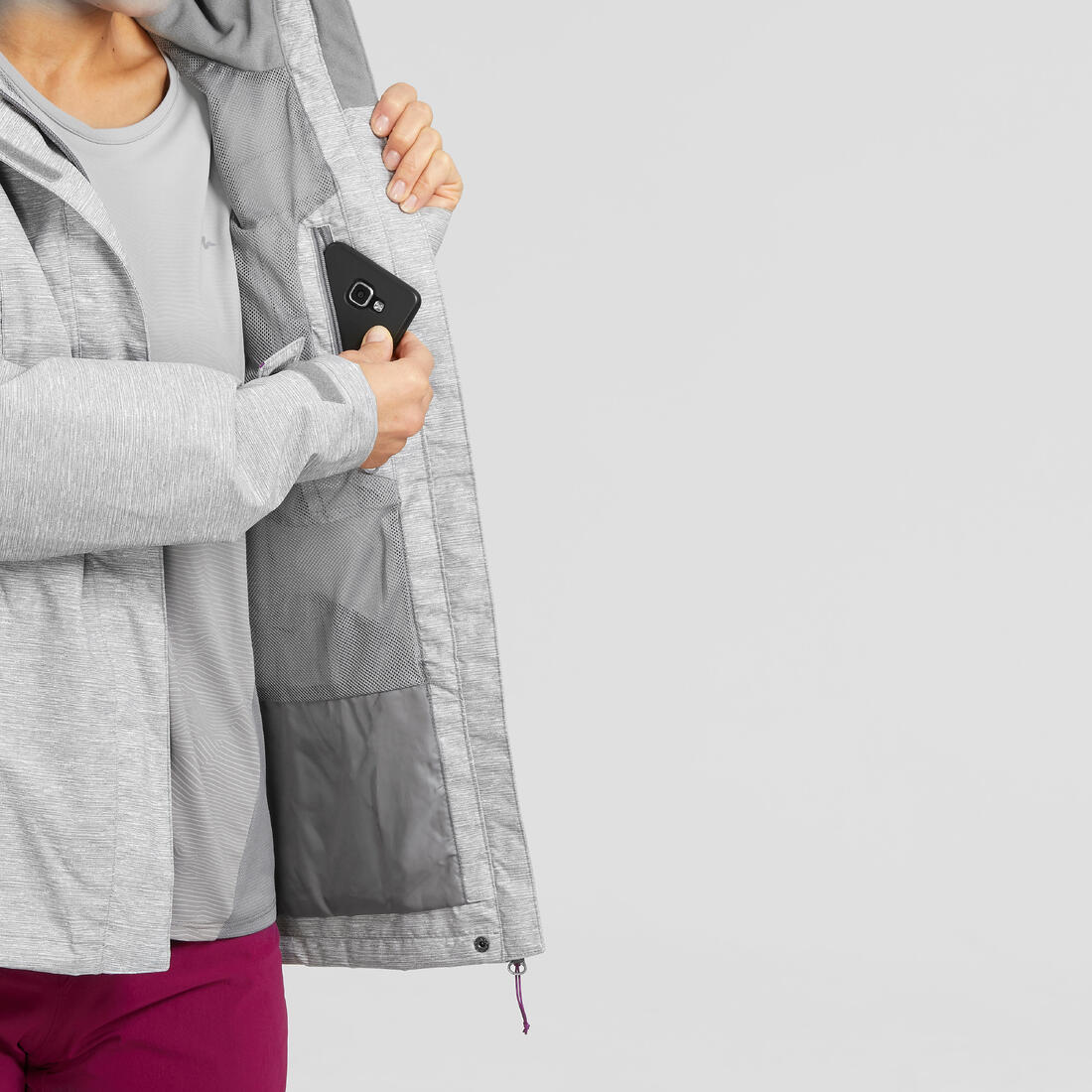 CHAQUETA DE SENDERISMO IMPERMEABLE MUJER MH100 - Image 6