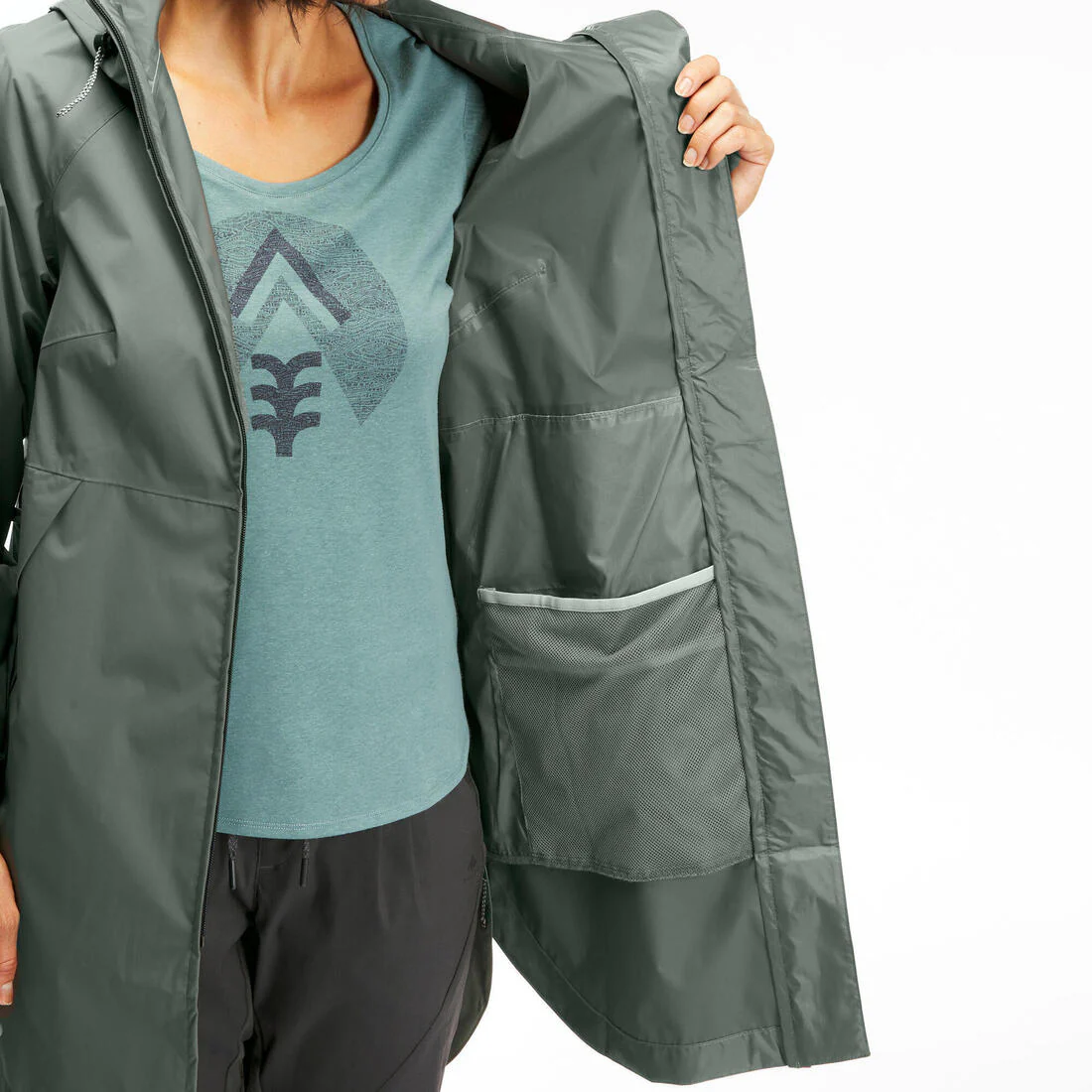 CHAQUETA IMPERMEABLE DE SENDERISMO MUJER - Image 8