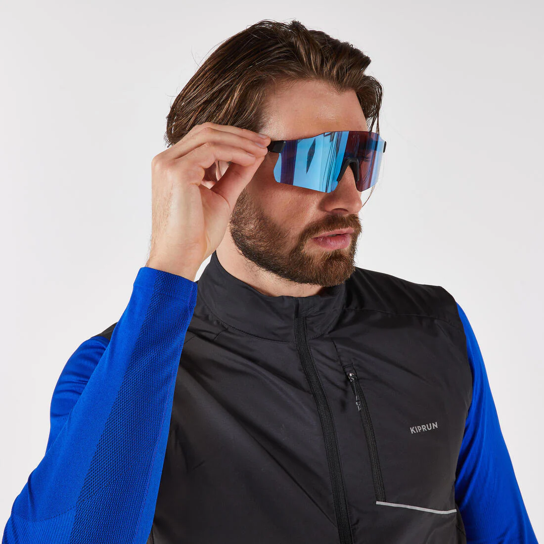 Chaleco cortaviento de running Hombre - KIPRUN Run 500 Negro - Image 5