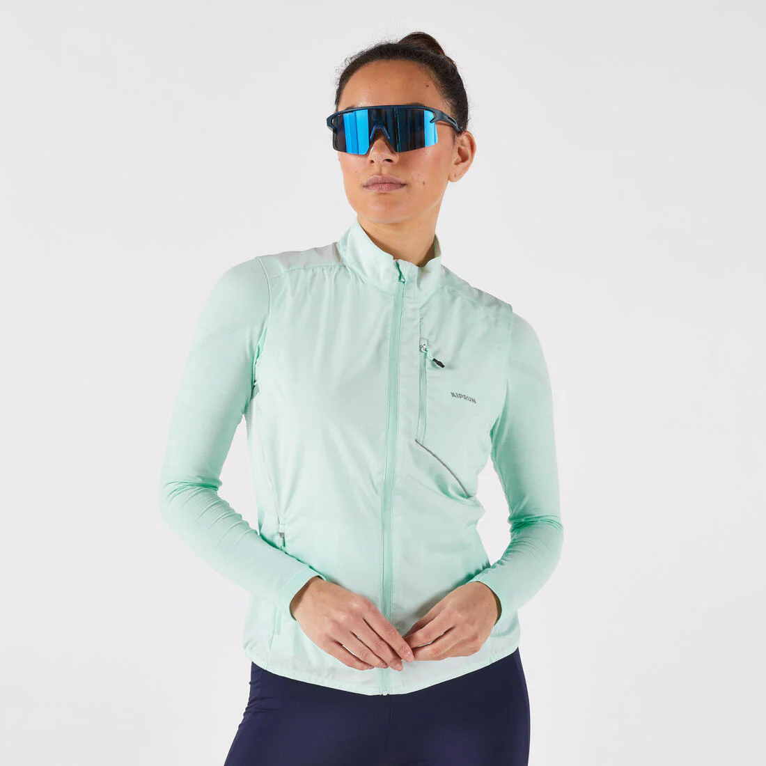 Chaleco cortaviento de running Mujer - KIPRUN Run Wind 500