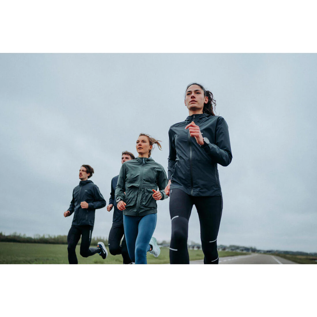Chaqueta cortaviento running Mujer - KIPRUN Run 500 Wind verde - Image 7