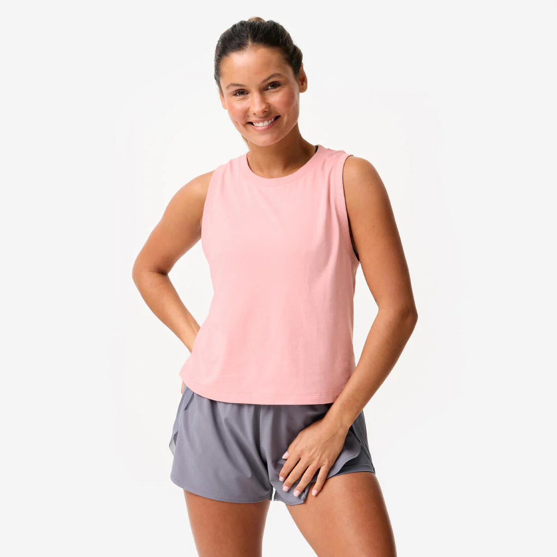 CROP TOP SIN MANGAS MUJER ALGODÓN