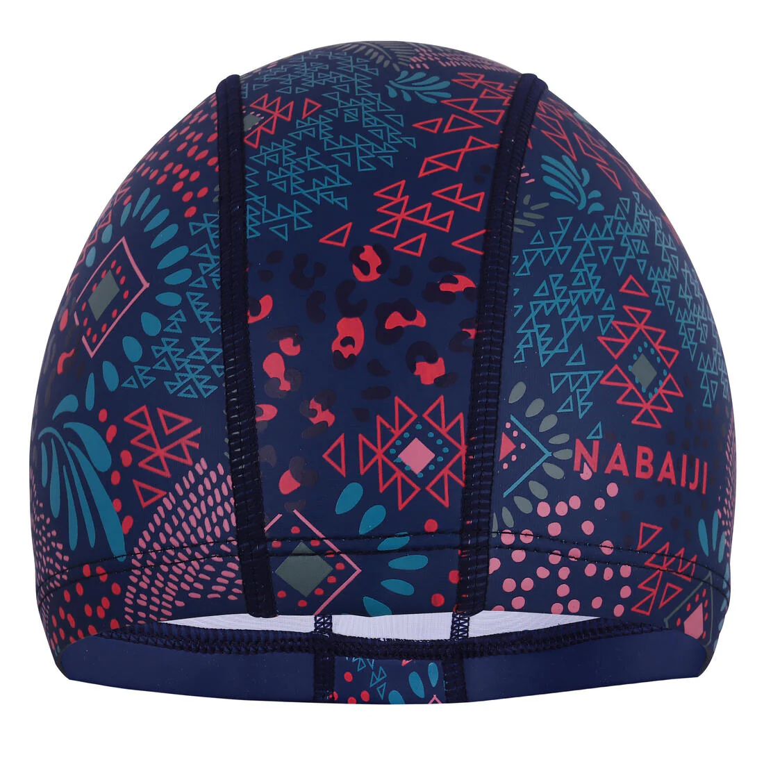 GORRO NATACIÓN TELA REVESTIDO AZUL ROSADO ESTAMPADO CANOPA TALLA L - Image 3