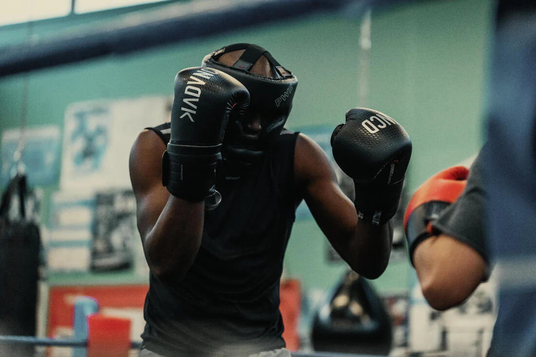 GUANTES DE BOXEO 500 NEGRO - Image 9