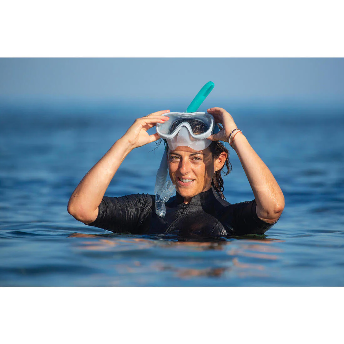 Kit Buceo Máscara + Tubo Snorkel 100 Adulto Rosado - Image 15