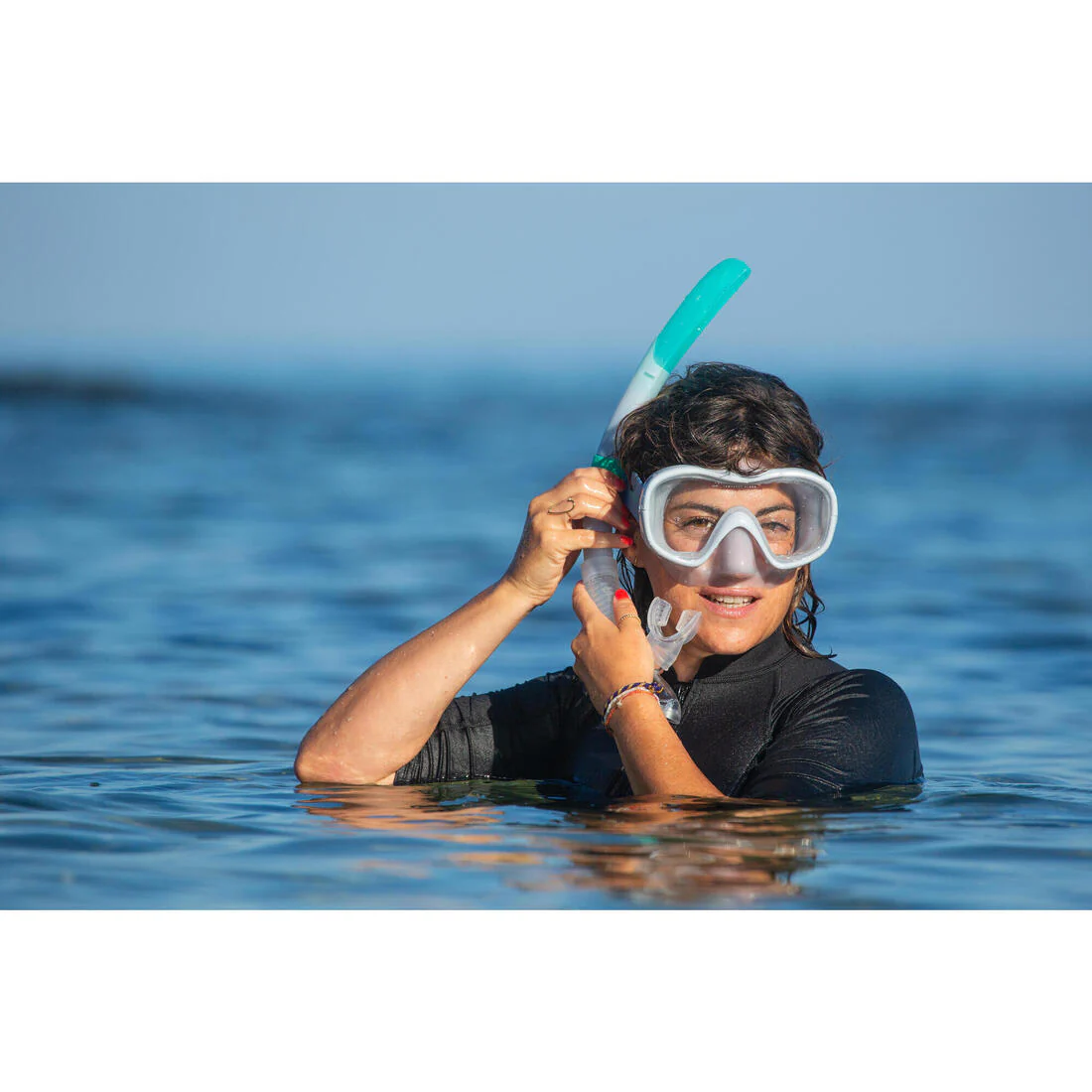 Kit Buceo Máscara + Tubo Snorkel 100 Adulto Rosado - Image 18