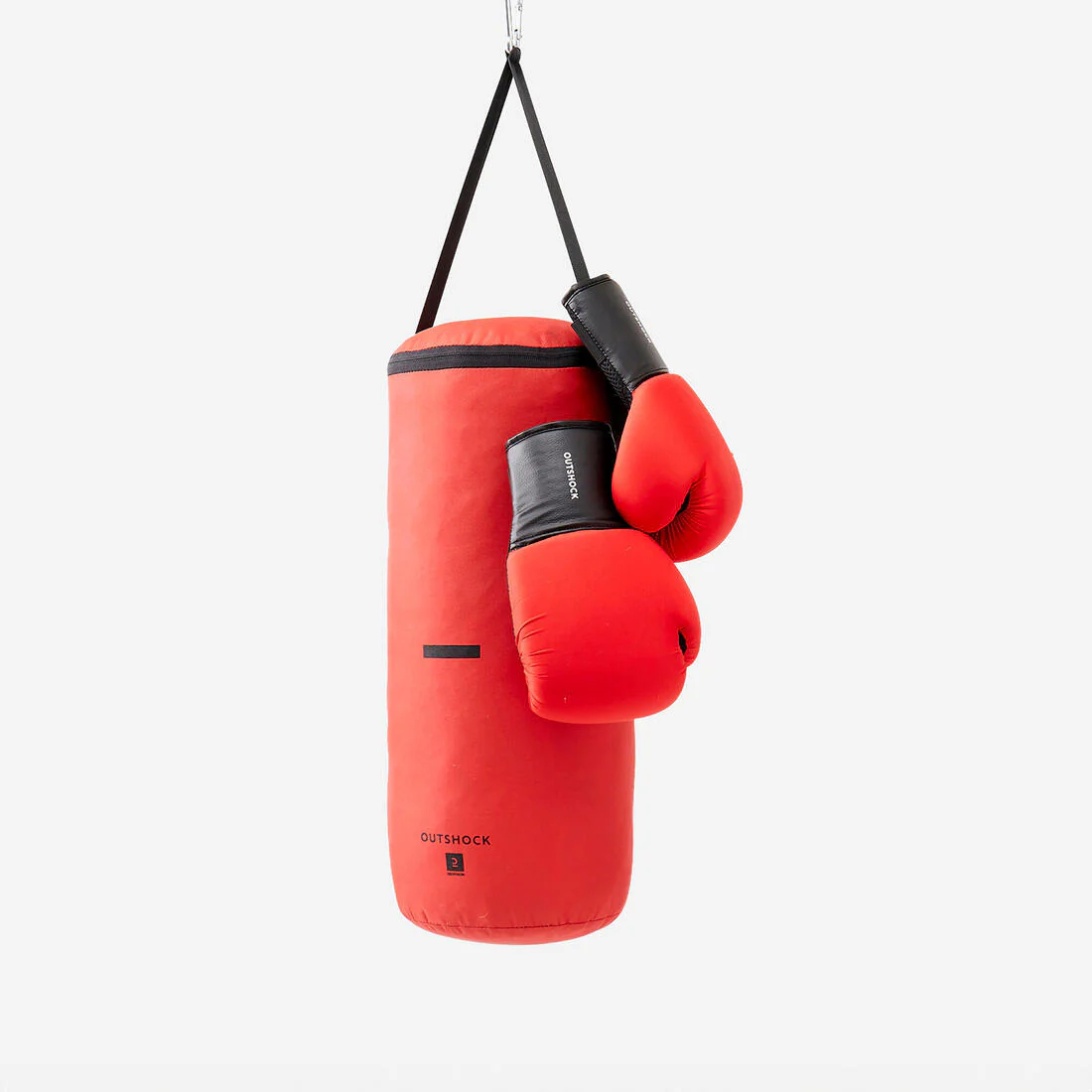KIT SACO BOXEO + GUANTES NIÑOS ROJO