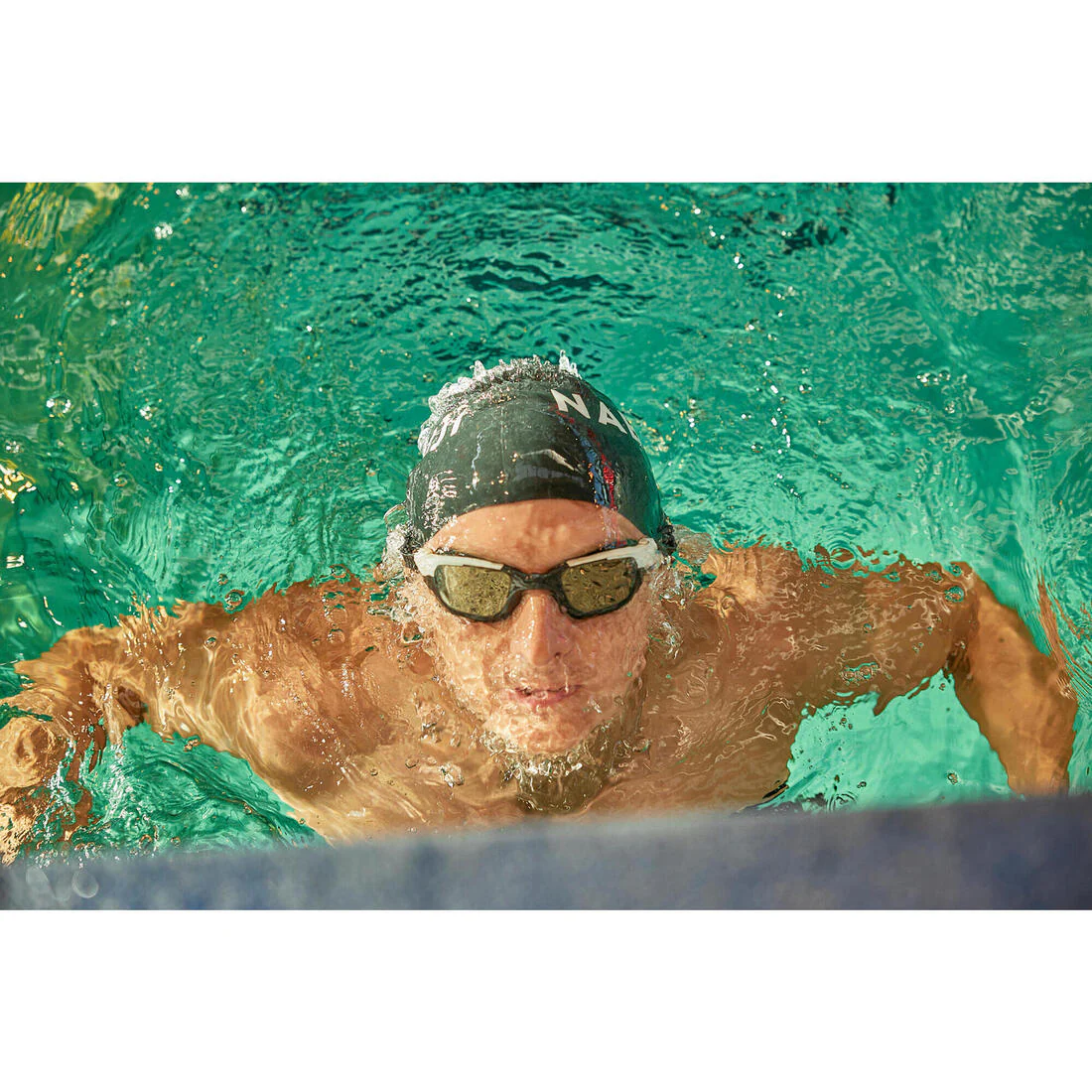 LENTES NATACIÓN SPIRIT NEGRO BEIGE BLANCO CRISTALES ESPEJO TALLA GRANDE - Image 7