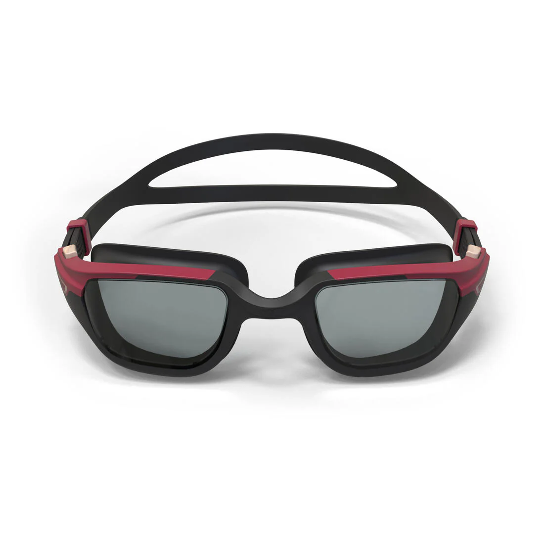 LENTES NATACIÓN SPIRIT NEGRO ROJO CRISTALES AHUMADOS TALLA GRANDE