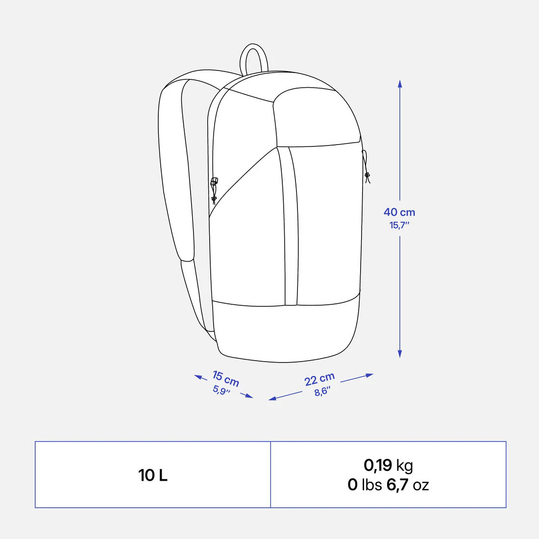 MOCHILA DE SENDERISMO 10L ARPENAZ 100 - Image 43