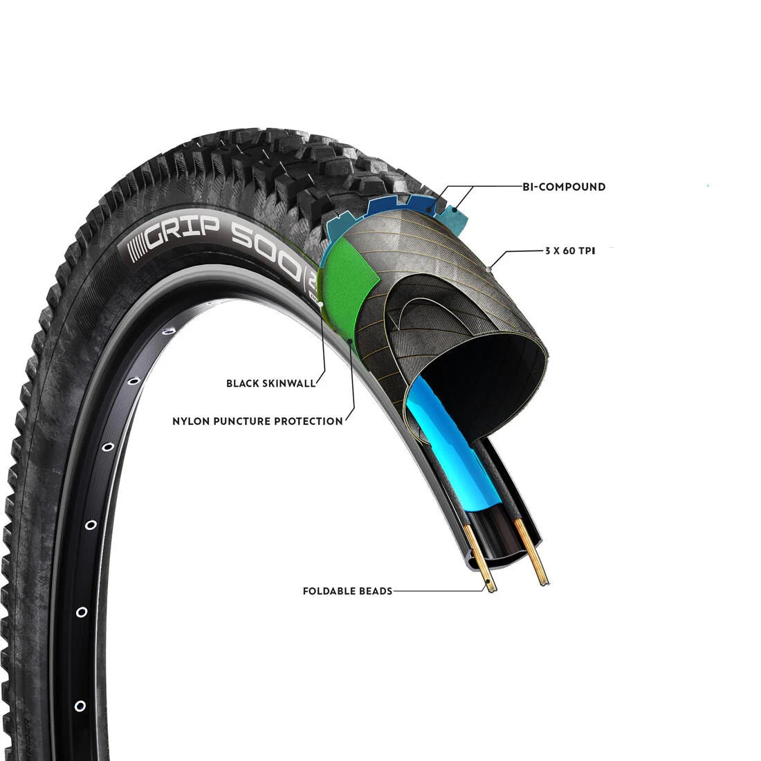 NEUMÁTICO MTB GRIP 500 27,5'X2,4 - Image 4