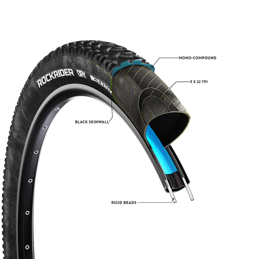 NEUMÁTICO MTB DRY 1 26X2,00 VARILLAS RÍGIDAS - Image 4