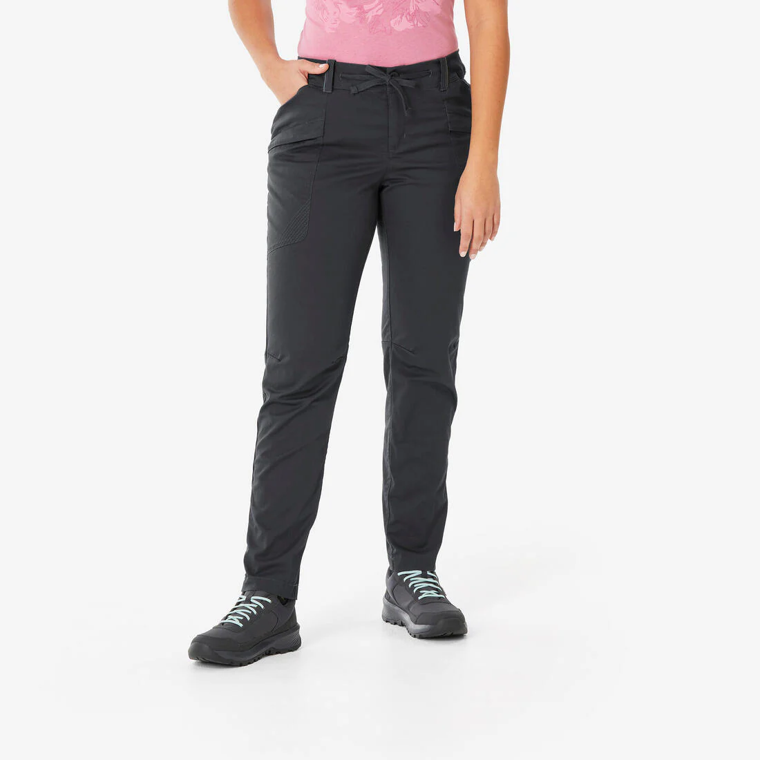 PANTALÓN DE SENDERISMO MUJER NH500 REGULAR GRIS
