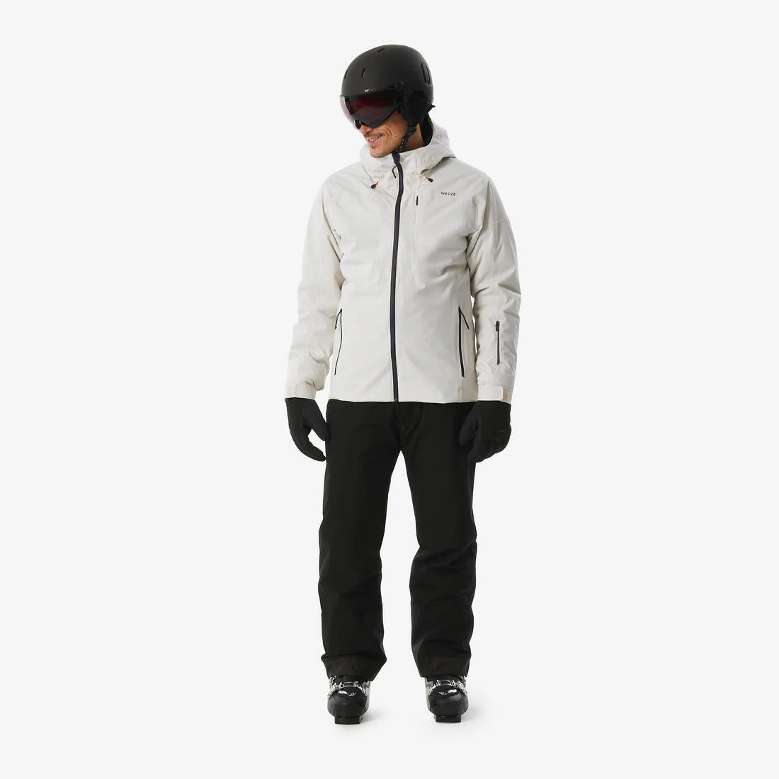 PANTALÓN DE SKI CÁLIDO Y CÓMODO HOMBRE SNB 100 NEGRO - Image 3