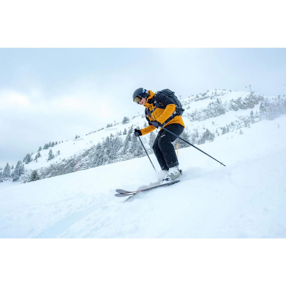 PANTALÓN DE SKI CÁLIDO Y CÓMODO HOMBRE SNB 100 NEGRO - Image 8