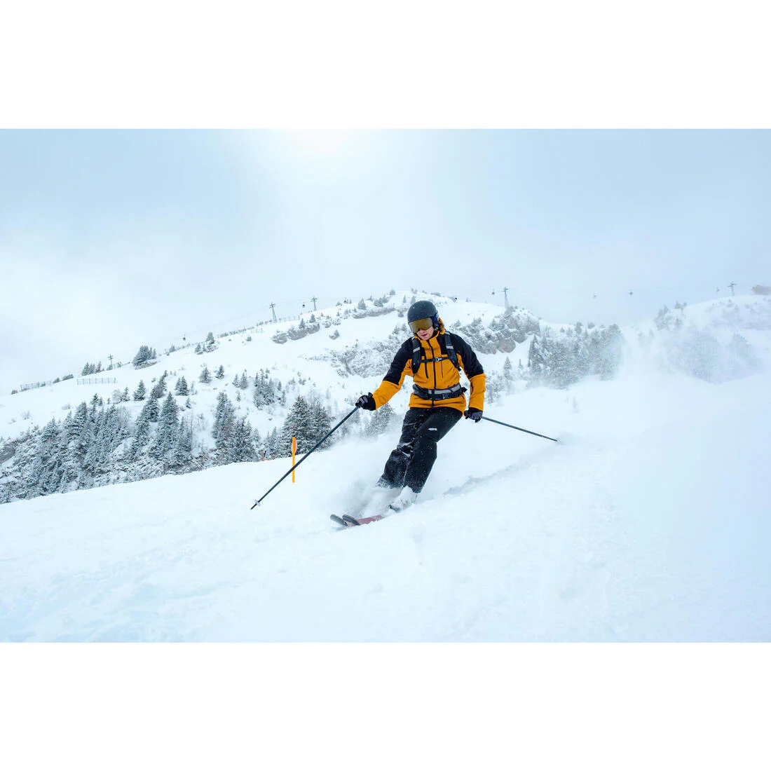 PANTALÓN DE SKI CÁLIDO Y CÓMODO HOMBRE SNB 100 NEGRO - Image 9