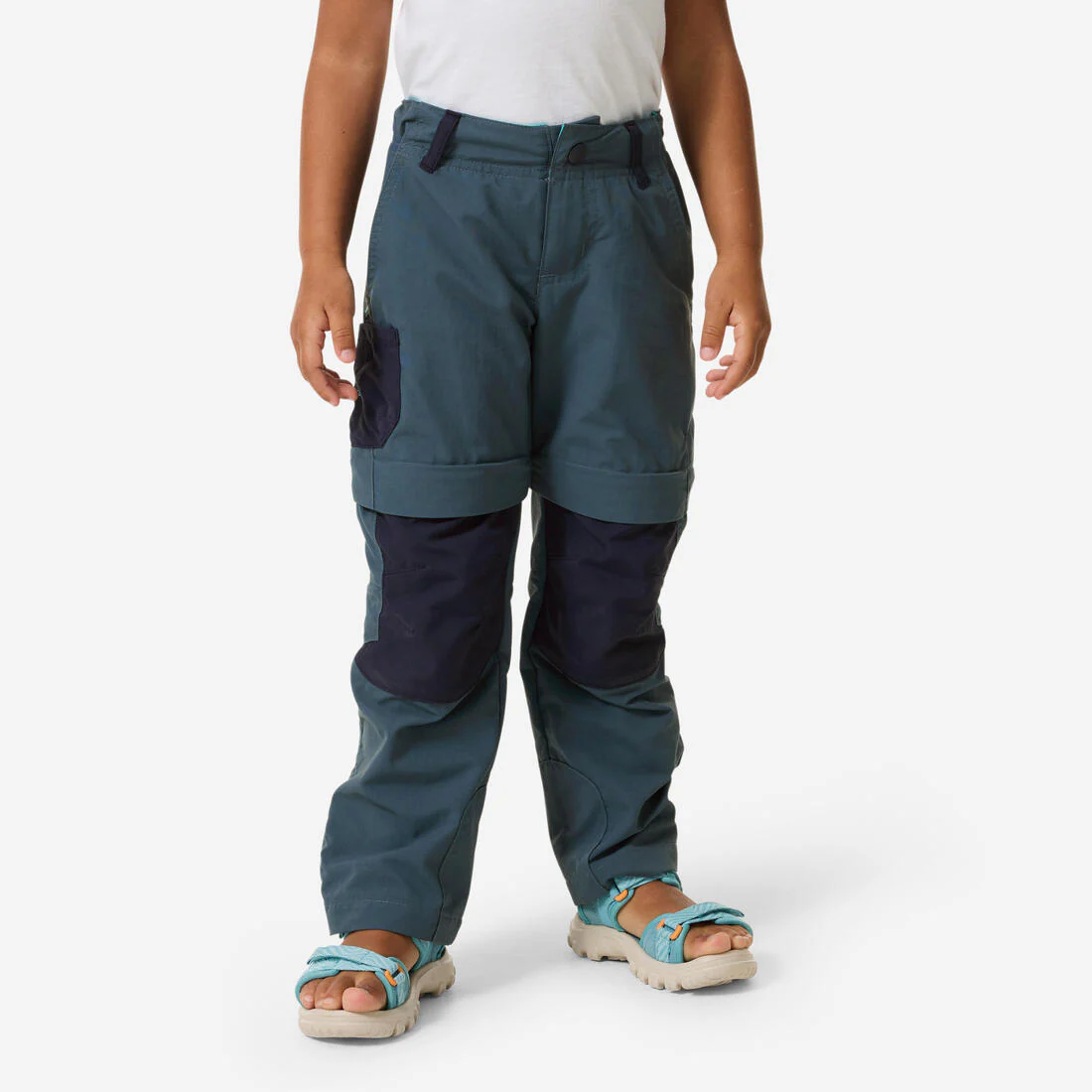PANTALÓN TRANSFORMABLE SENDERISMO NIÑOS MH500 GRIS