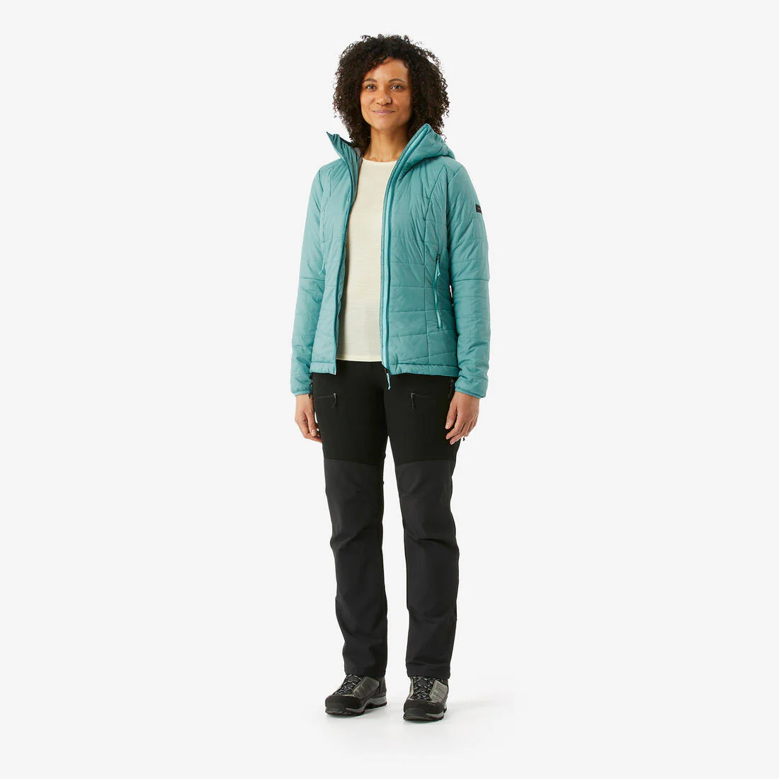 PARKA ACOLCHADA SINTÉTICA CON GORRO SENDERISMO MUJER MT100 - Image 6