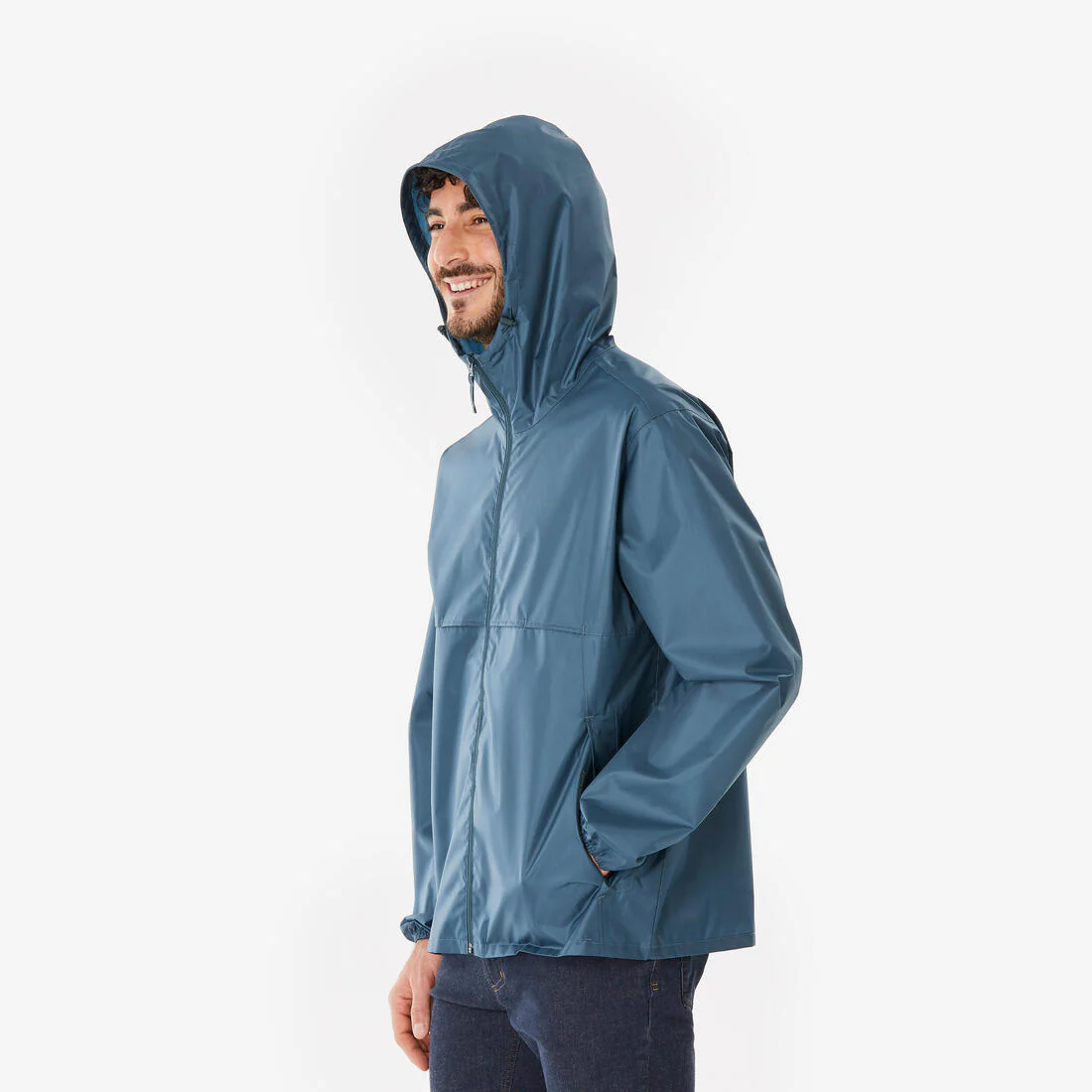 CHAQUETA IMPERMEABLE DE SENDERISMO HOMBRE CIERRE COMPLETO - Image 13