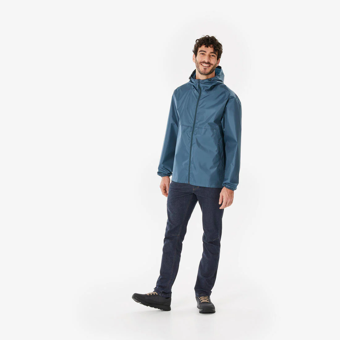 CHAQUETA IMPERMEABLE DE SENDERISMO HOMBRE CIERRE COMPLETO - Image 3