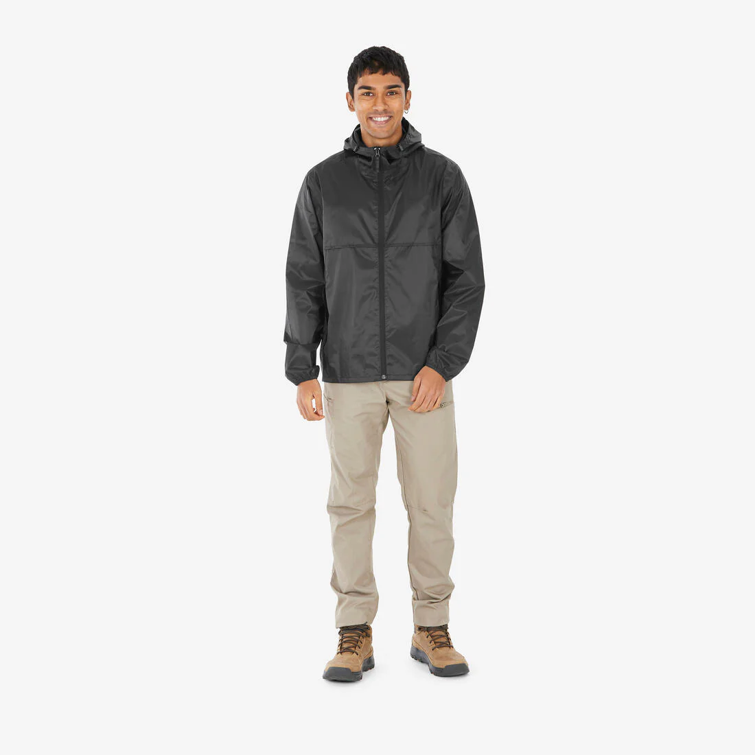 CHAQUETA IMPERMEABLE DE SENDERISMO HOMBRE CIERRE COMPLETO - Image 5