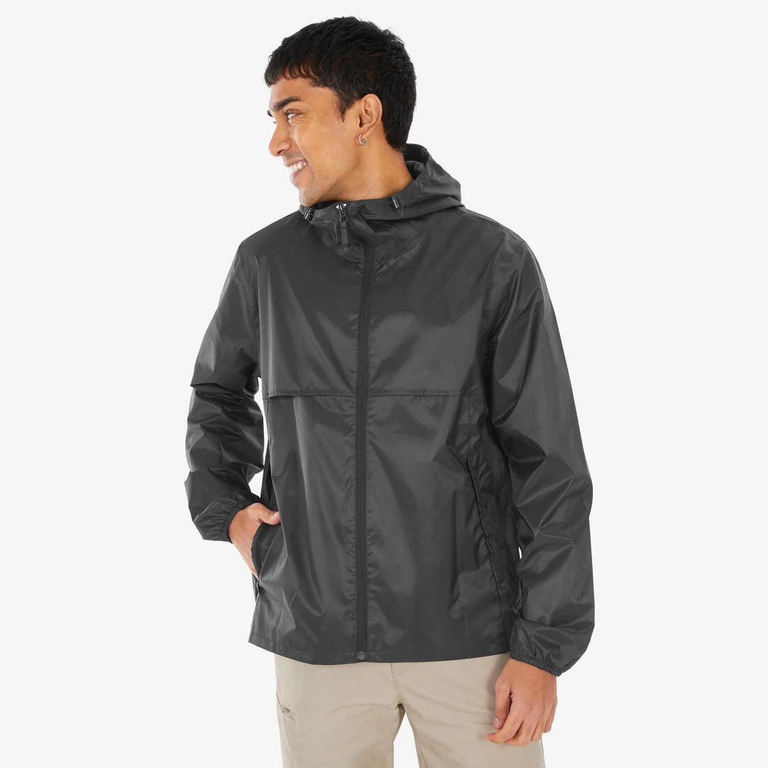 CHAQUETA IMPERMEABLE DE SENDERISMO HOMBRE CIERRE COMPLETO - Image 9