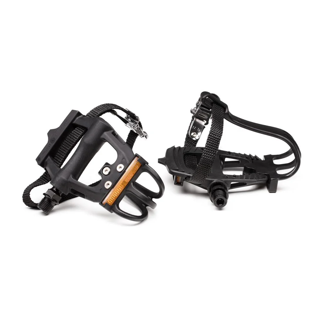 PEDALES PARA BICICLETA DE RUTA CON PUNTERAS NEGRO 100 - Image 2