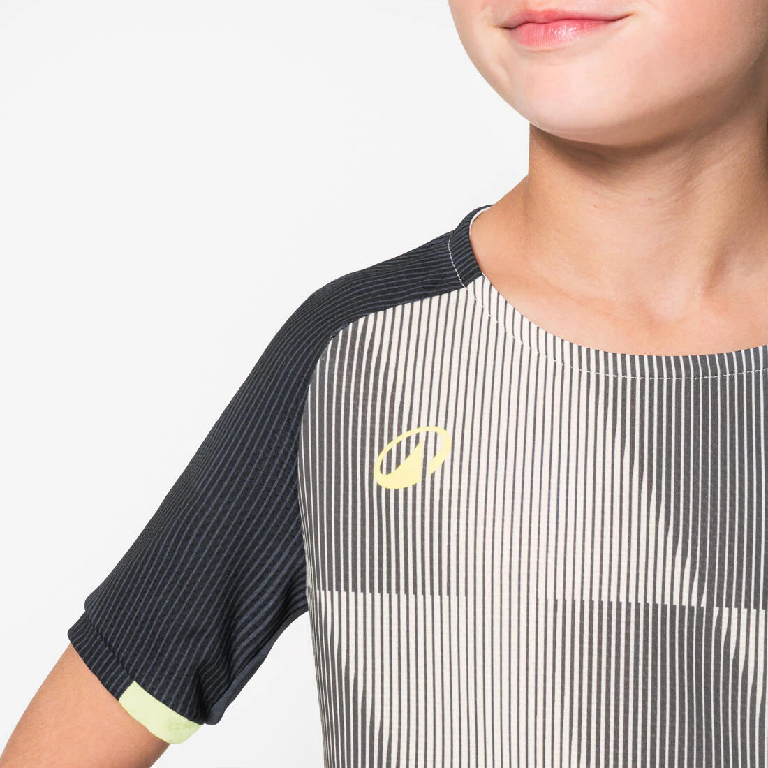 Camiseta de fútbol niño manga corta Viralto JR Dope Gris, Marfil y Amarillo - Image 3