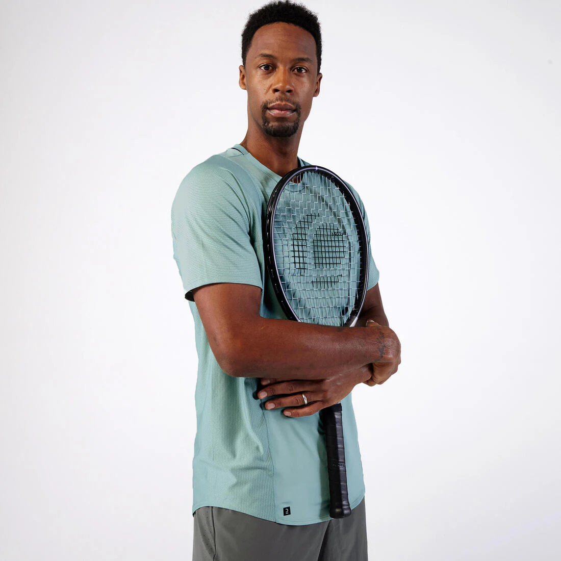 POLERA DE TENIS MANGA CORTA HOMBRE ARTENGO DRY MARINO GAËL MONFILS - Image 23