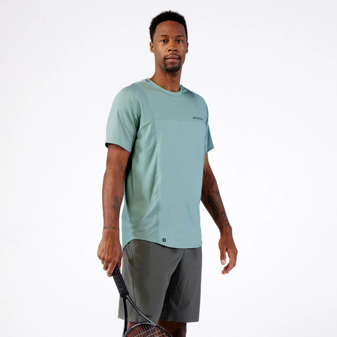 POLERA DE TENIS MANGA CORTA HOMBRE ARTENGO DRY MARINO GAËL MONFILS - Image 27