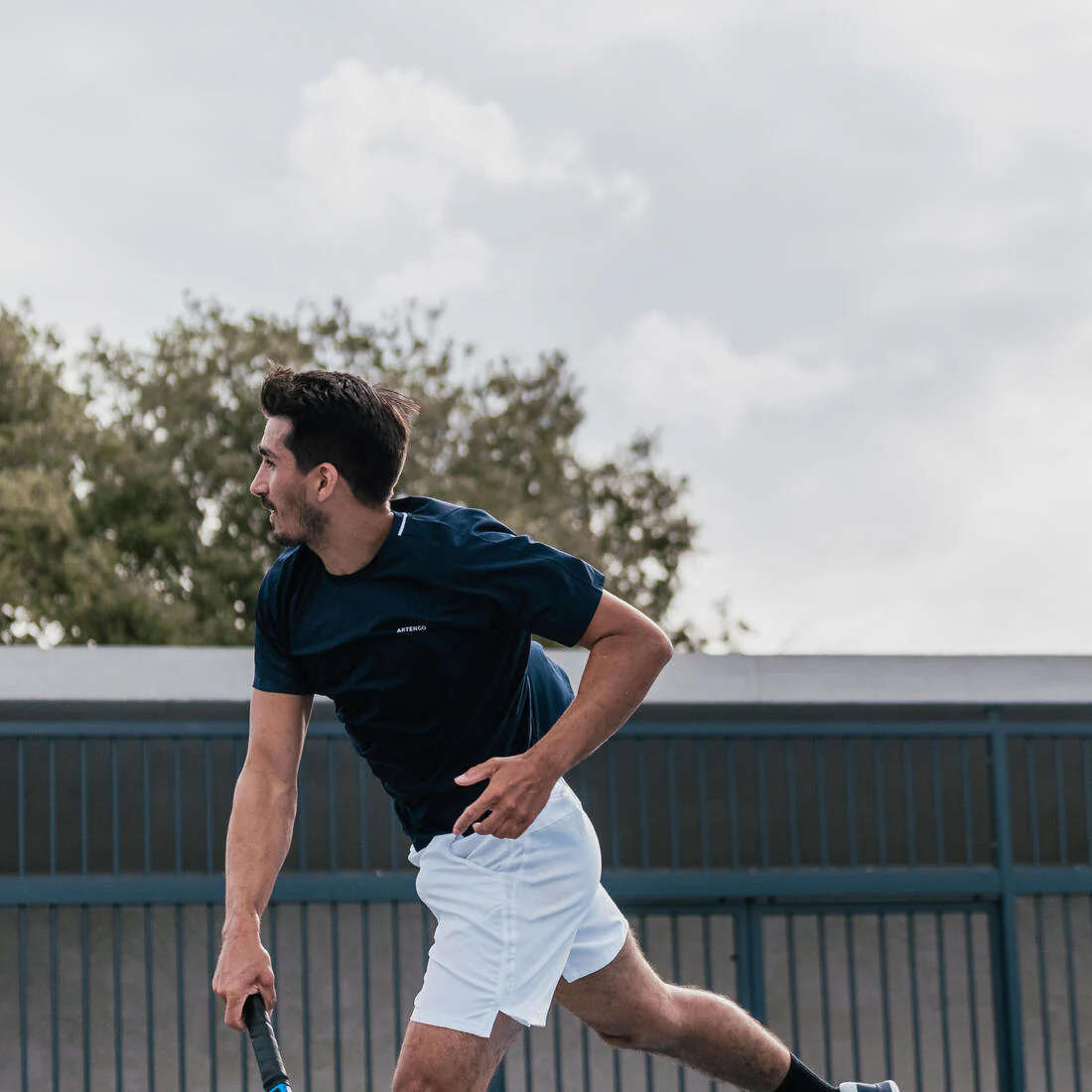 POLERA DE TENIS MANGA CORTA HOMBRE ARTENGO DRY MARINO GAËL MONFILS - Image 36