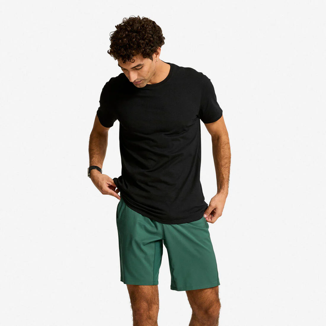 Camiseta Hombre Negro Manga Corta