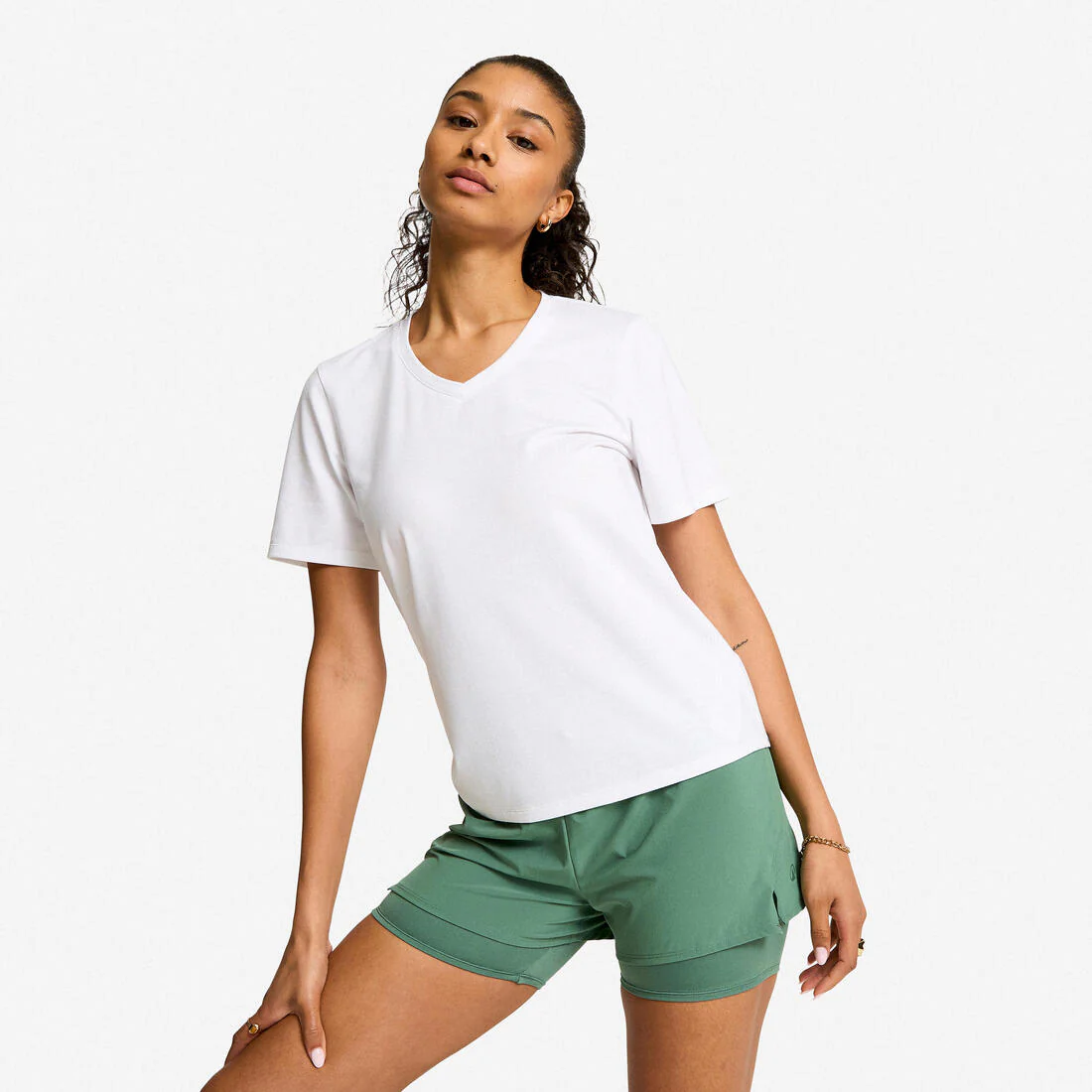 Camiseta Mujer Coolmax Cuello Pico - Image 2