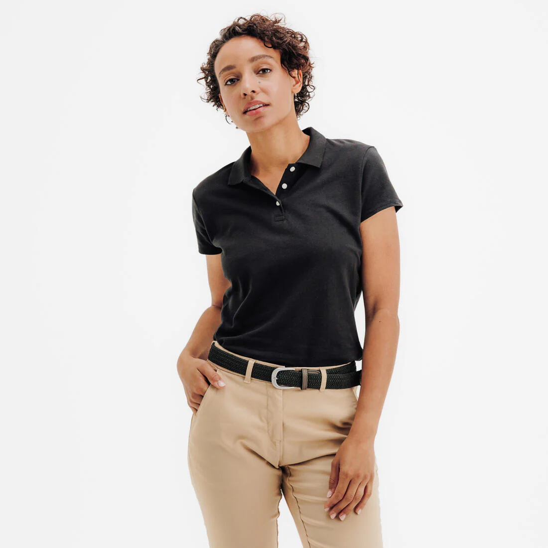 POLERA PIQUÉ GOLF MUJER MW100 ALGODÓN
