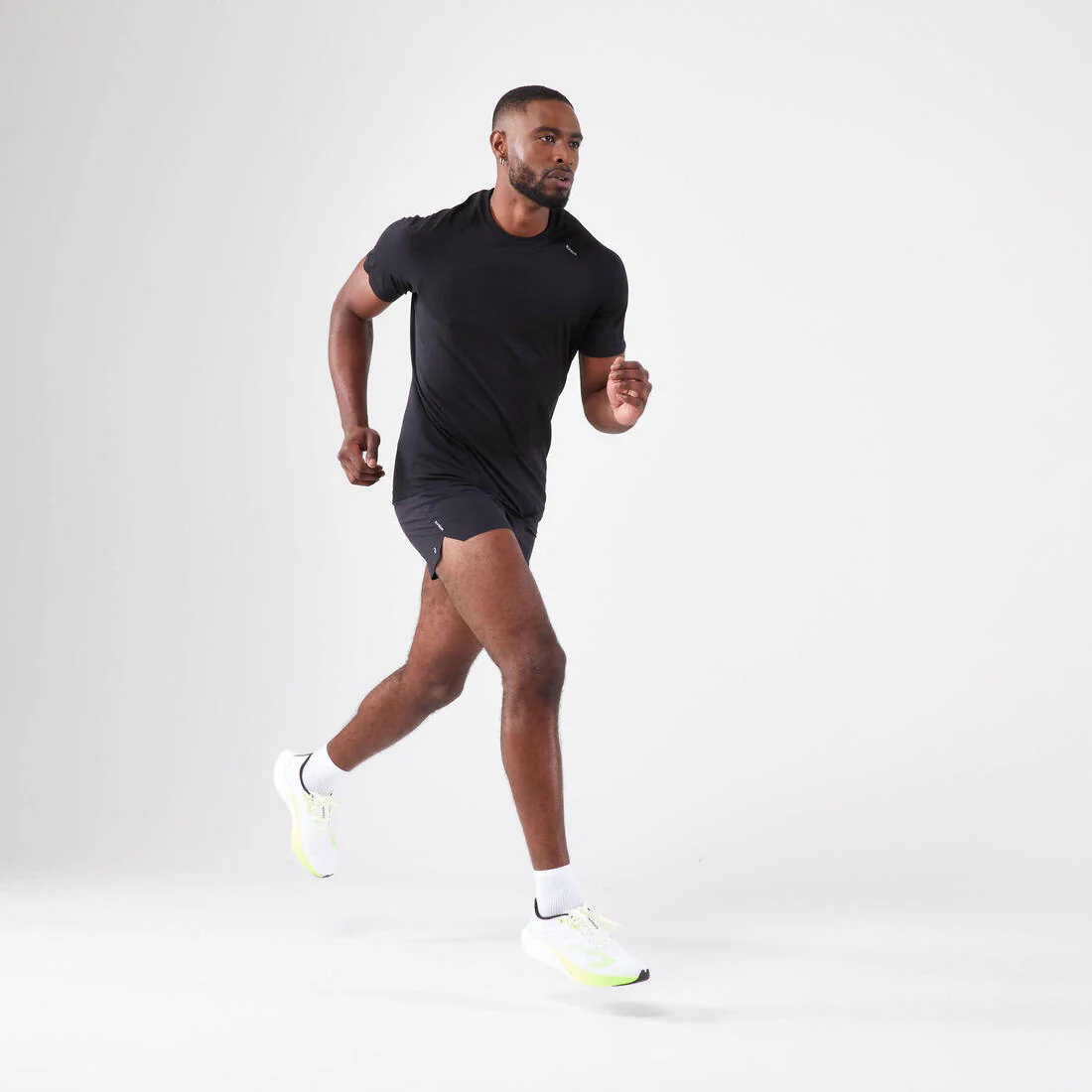 T-shirt de running sans coutures homme - kiprun run 500 confort noir - Image 18