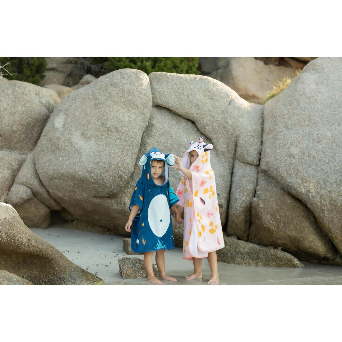 PONCHO DE BAÑO BEBÉS AZUL OSCURO ALGODÓN MONO - Image 6