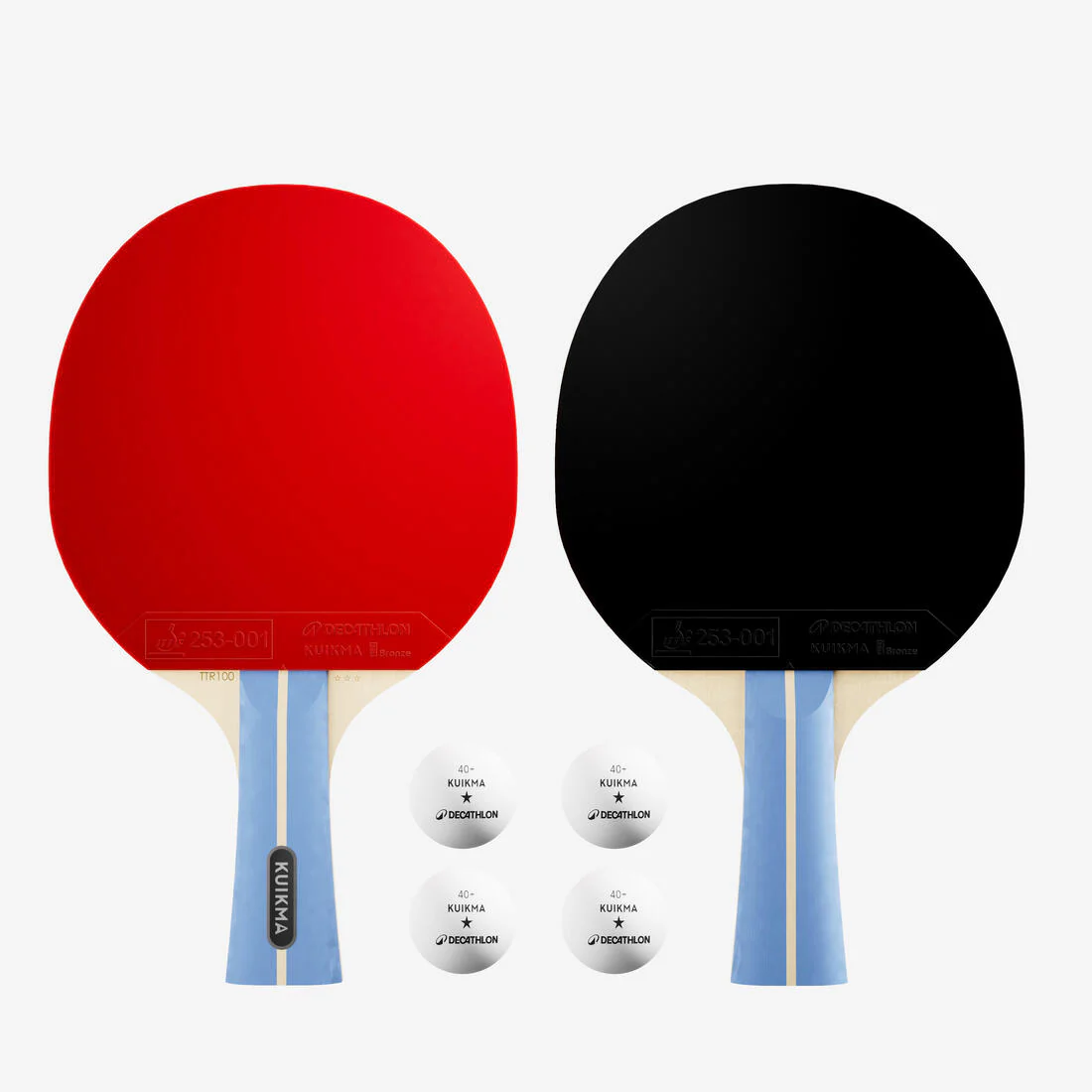 SET DE 2 PALAS TTR 100 VERSÁTIL 3* ITTF ESCUELA + PELOTAS - Image 2
