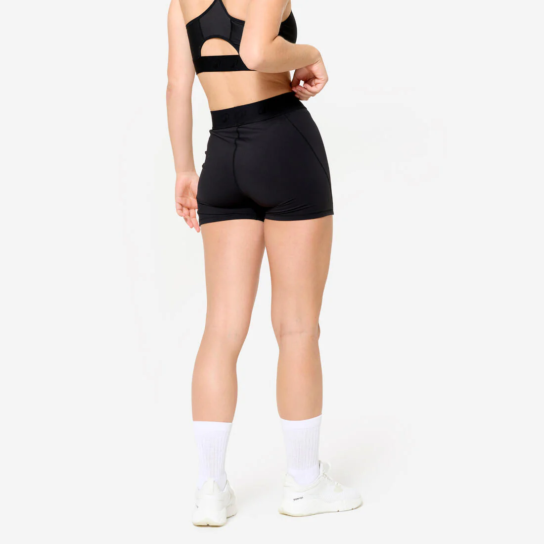Pantalón Corto Fitness Training Negro Cintura Elástica - Image 4