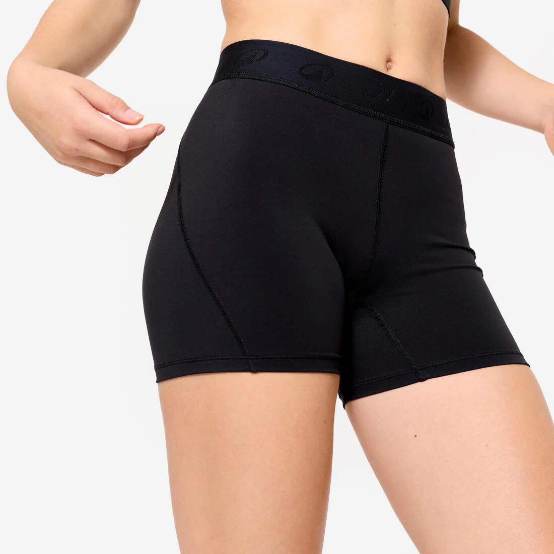 Pantalón Corto Fitness Training Negro Cintura Elástica - Image 6