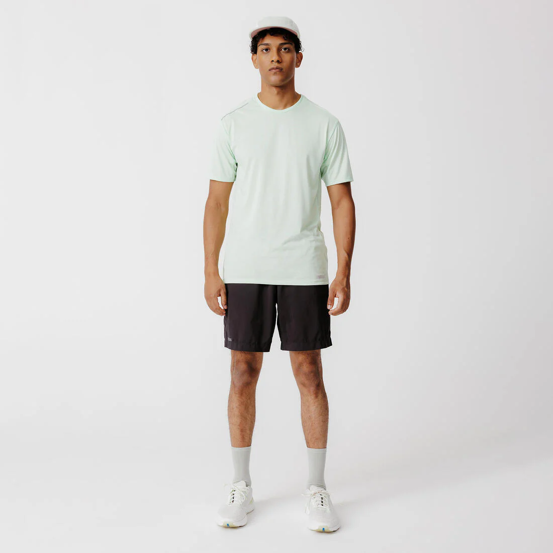 Shorts running transpirable 2 en 1 hombre - Dry 550 negro - Image 4