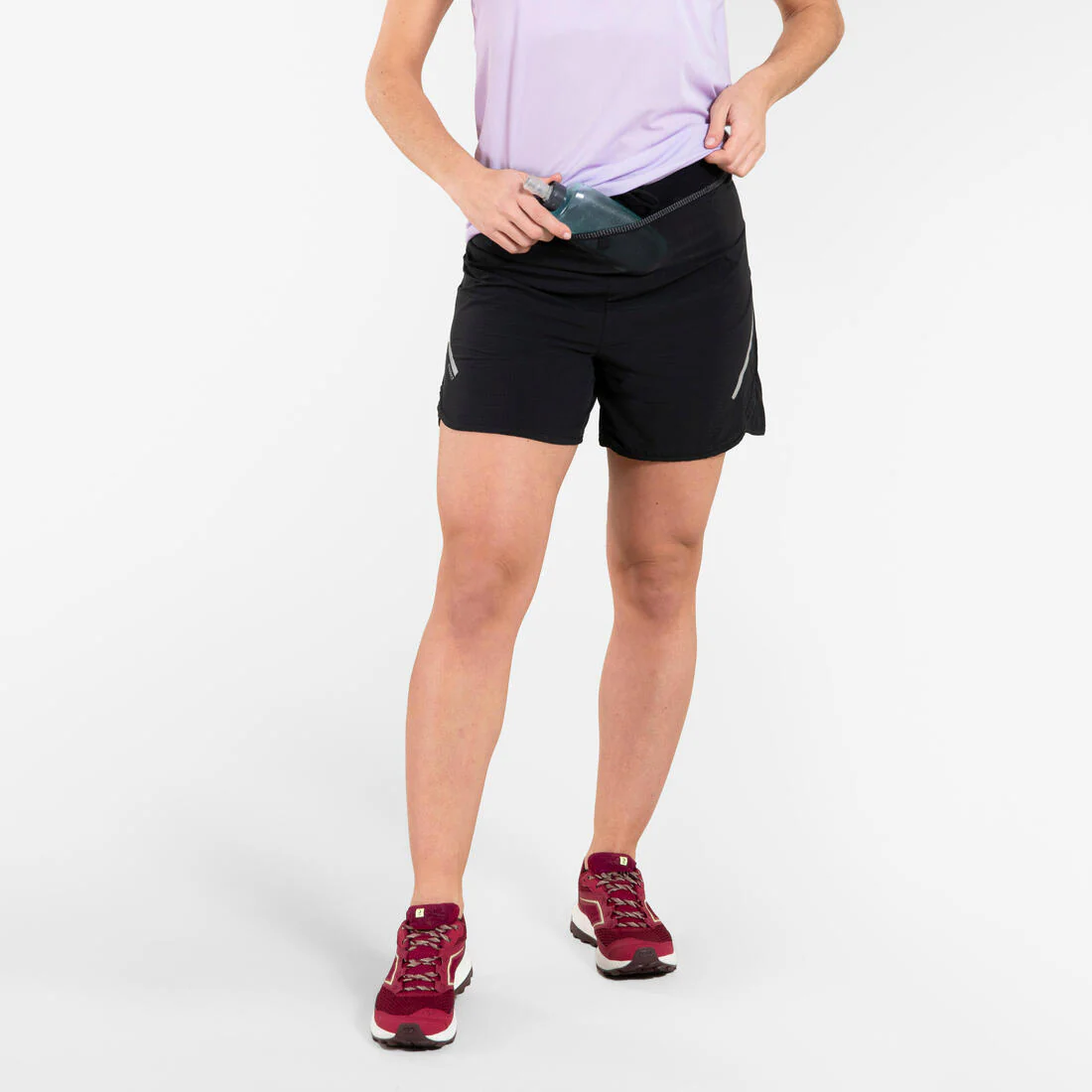 SHORTS TRAIL RUNNING MUJER NEGRO HOLGADO