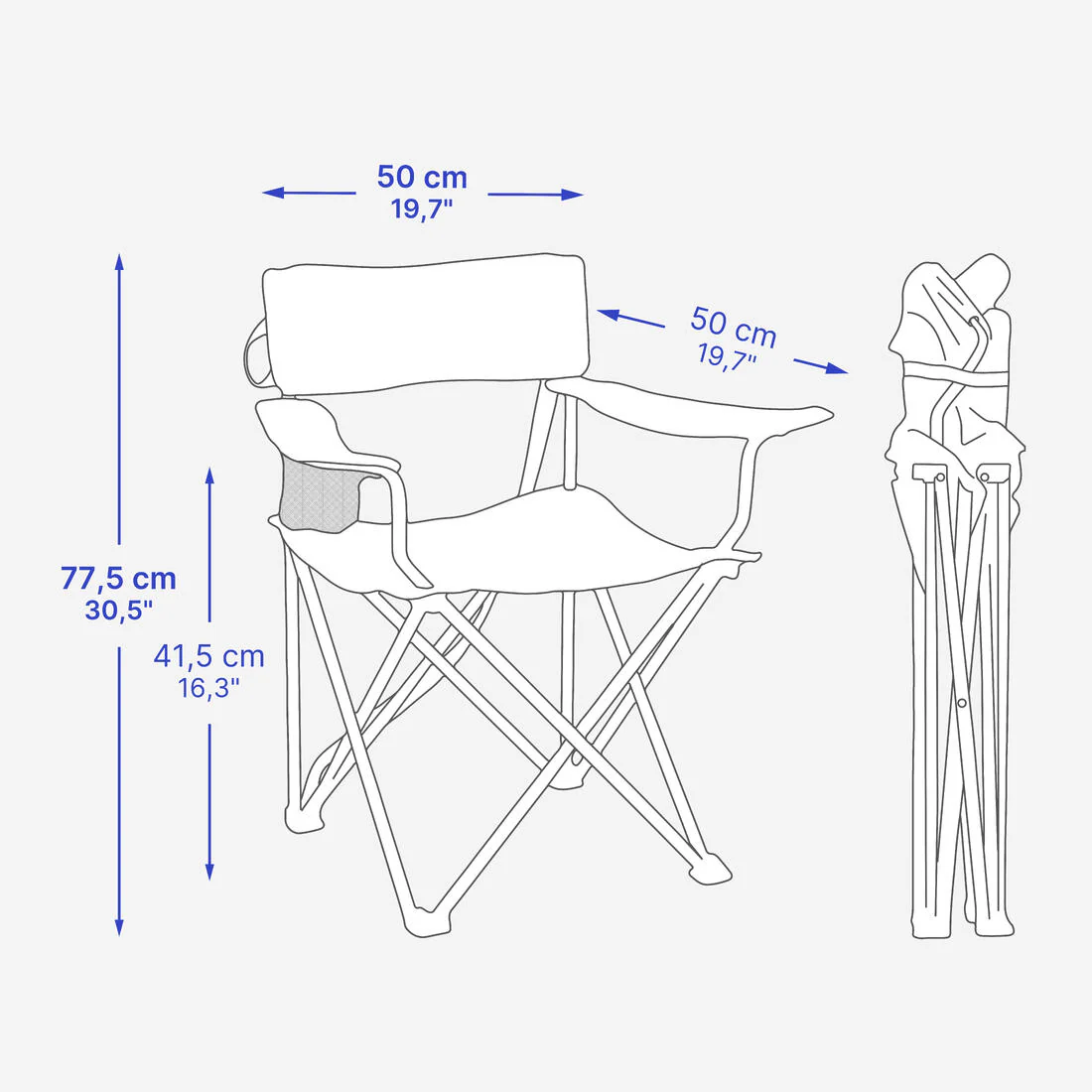 SILLA PLEGABLE DE CAMPING CON REPOSABRAZOS - Image 4