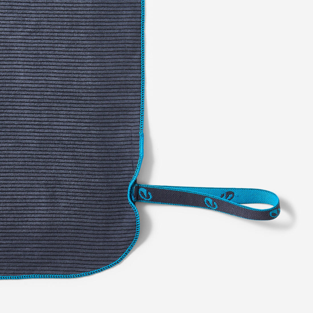 Toalla Baño Microfibra Rayas Azul Oscuro Tamaño L 80 x 130 cm - Image 8